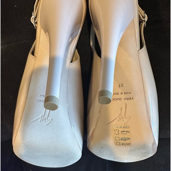 NIB Giuseppe Zanotti Nude patent peeptoe platform heels - Sz 7 or 37 - Picture 7 of 12